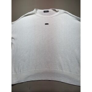 NOHOW Mens White Oversized Knit Sweater Made in Italy U0217 Size S/M